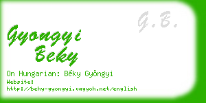 gyongyi beky business card