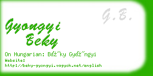 gyongyi beky business card